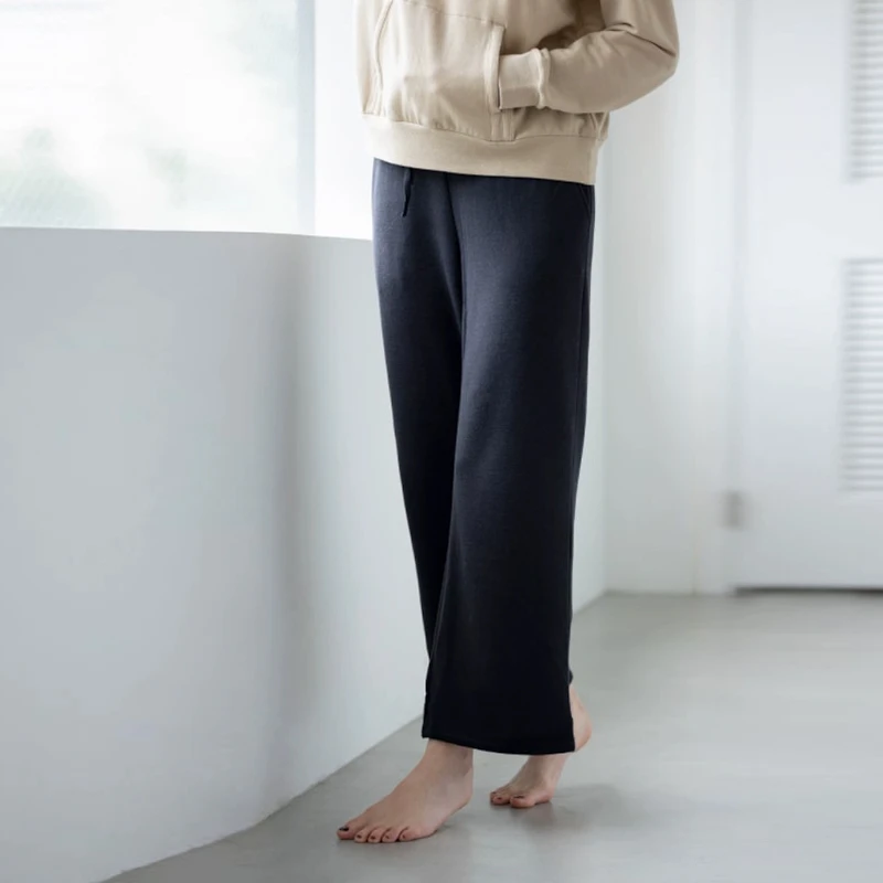 户外女款美利奴羊毛阔腿裤保暖速干长裤美丽诺休闲裤子显瘦宽松春