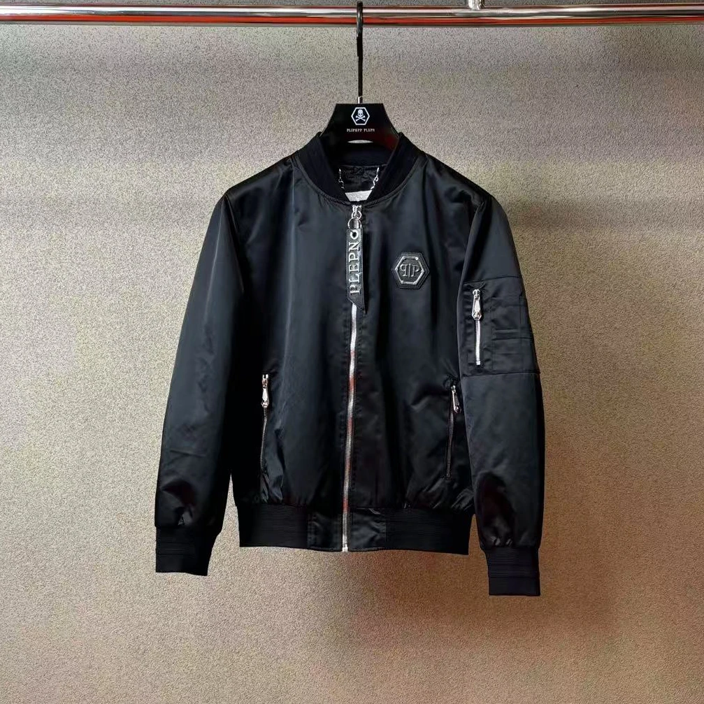 PLIPHPP PLEPN正品PP秋冬梵文 时尚拉链拼接风衣夹克棉服F8838