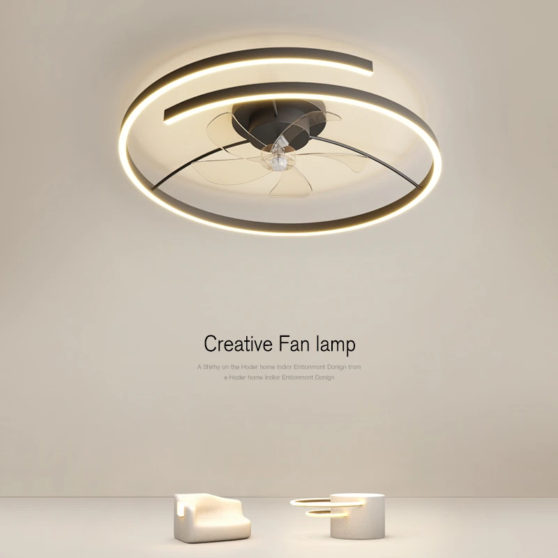 卧室大气一体吸顶灯北欧轻奢极简个性客厅家用现代简约电扇灯饰