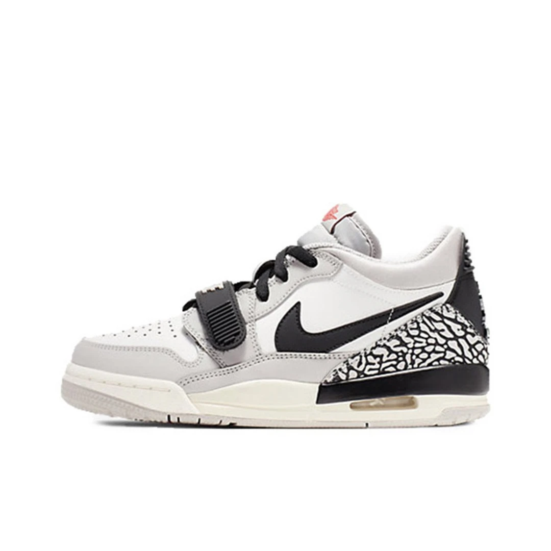 Jordan Legacy 312 Low 爆裂纹低帮复古篮球鞋女款白灰CD9054-101