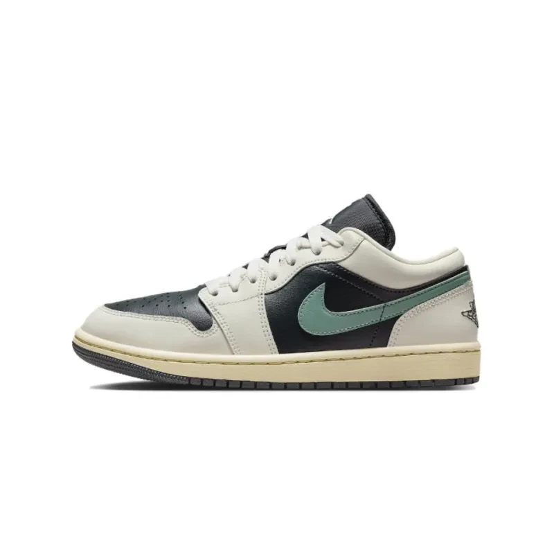 Air Jordan 1 Low AJ1小倒钩黑绿男女低帮复古休闲板鞋DC0774-001