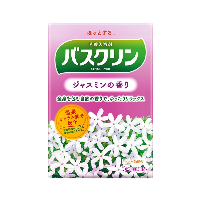 巴斯克林温热香浴盐足浴泡澡泡脚粉茉莉香20g*5包日本进口泡浴盐