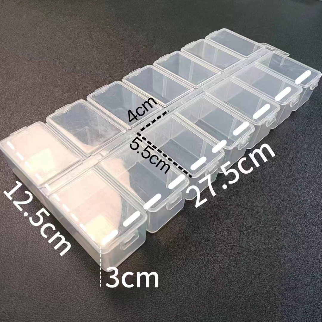 特大单开14格宿舍收纳盒学生宿舍防氧化便携式透明简约分格
