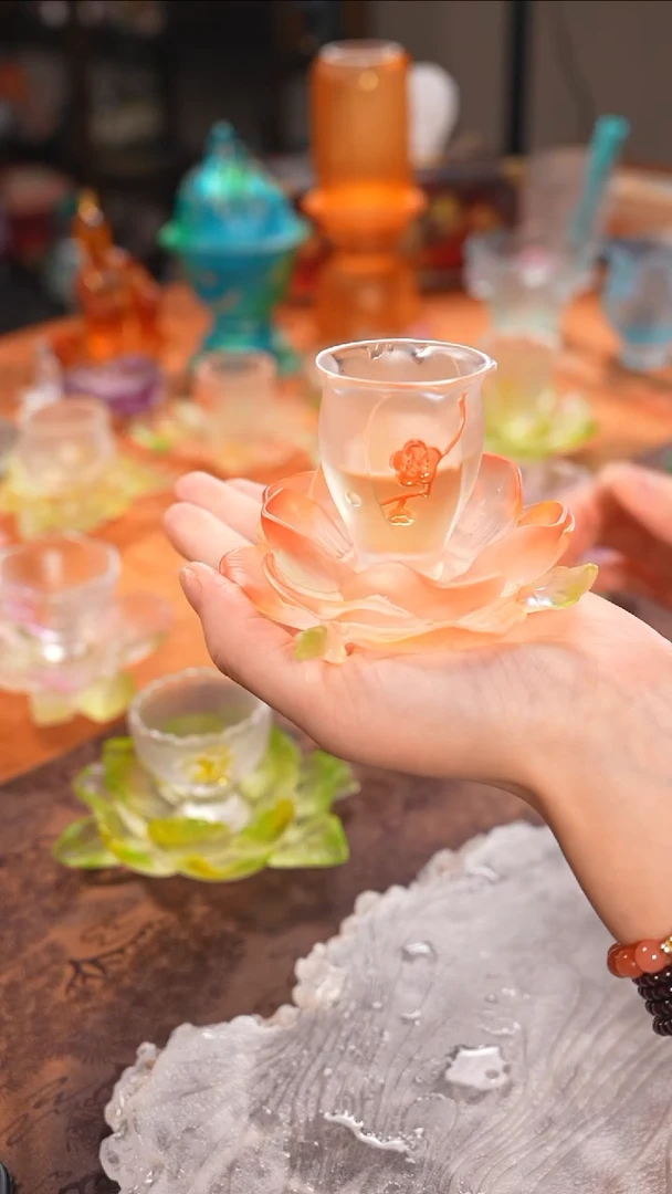 【闪购商品】十二花神2月腊梅杯托+杯子（一杯一托）