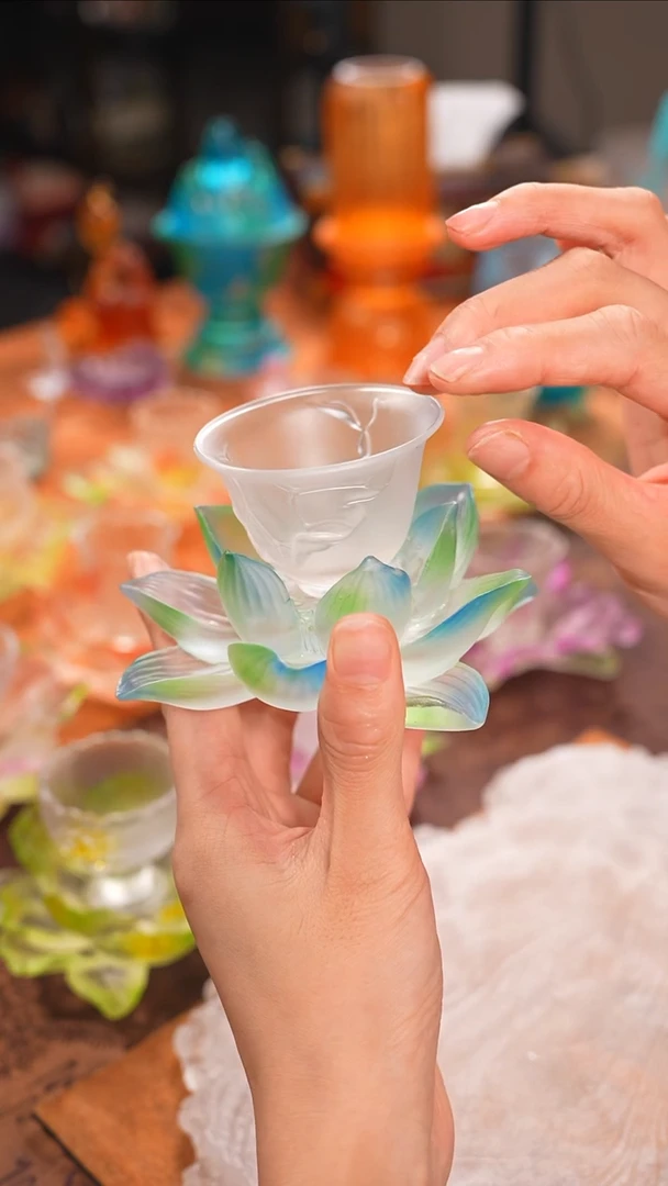 【闪购商品】十二花神7月荷花杯托1个+一卷清荷杯1个