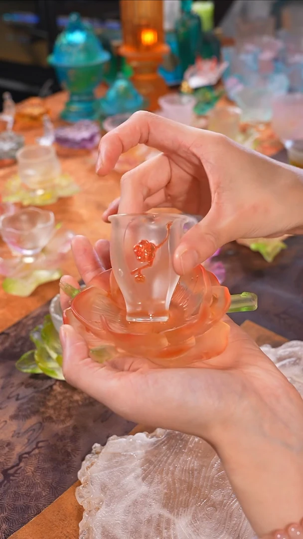 【闪购商品】十二花神2月腊梅杯托+杯子（一杯一托）