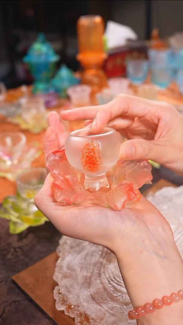 【闪购商品】十二花神6月石榴杯托+杯子（一杯一托）