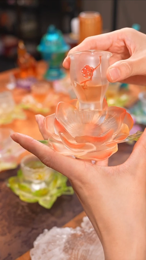 【闪购商品】十二花神2月腊梅杯托+杯子（一杯一托）