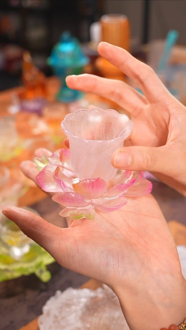 【闪购商品】十二花神4月牡丹杯托1个+花笺杯粉1个