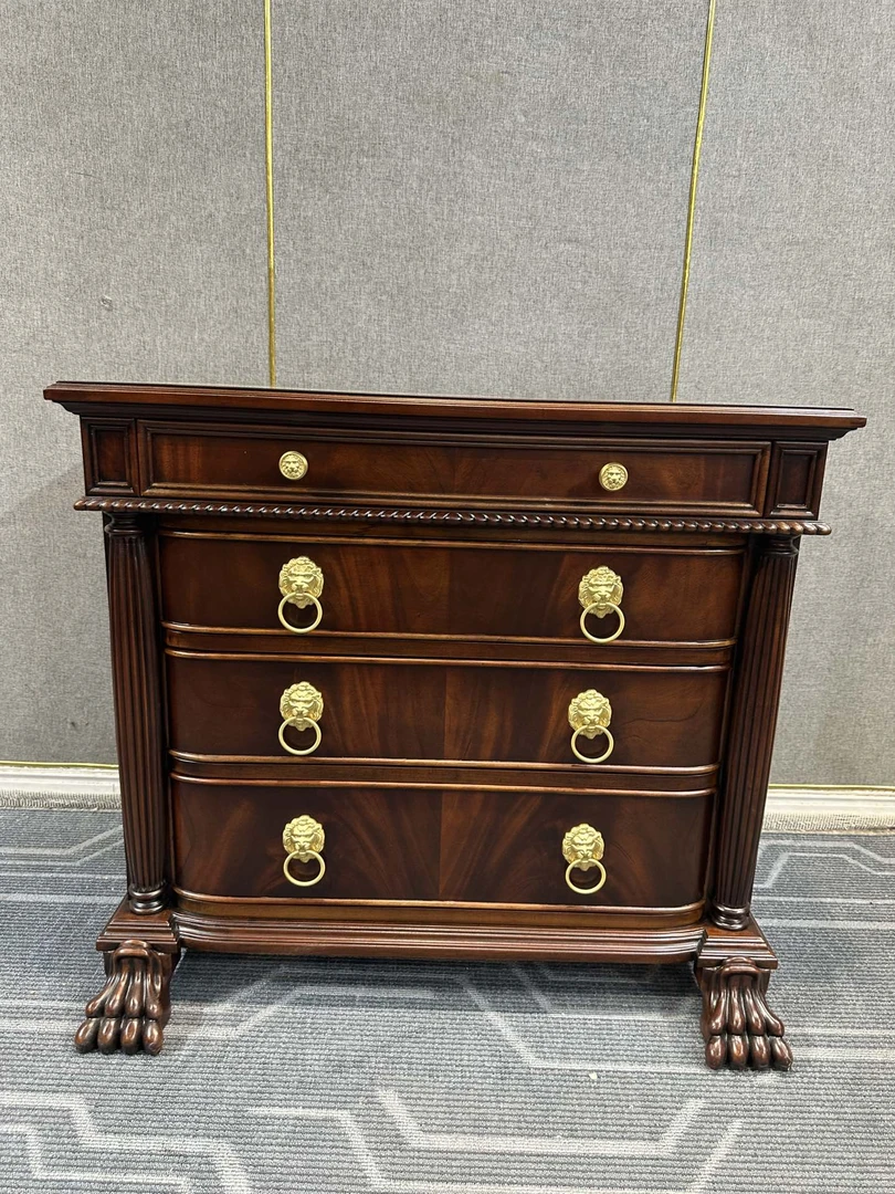 CTG130床头柜870*600*780 美式复古做旧雕花