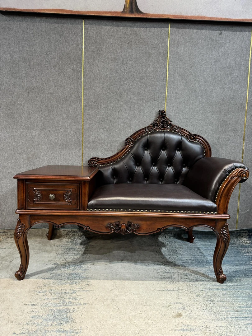 DHY308电话椅 1350*630*1080坐高520 美式复古简约座椅坐具