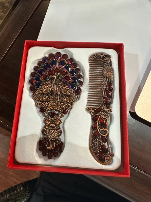 妆镜 美式复古摆件高端饰品 破损联系客服