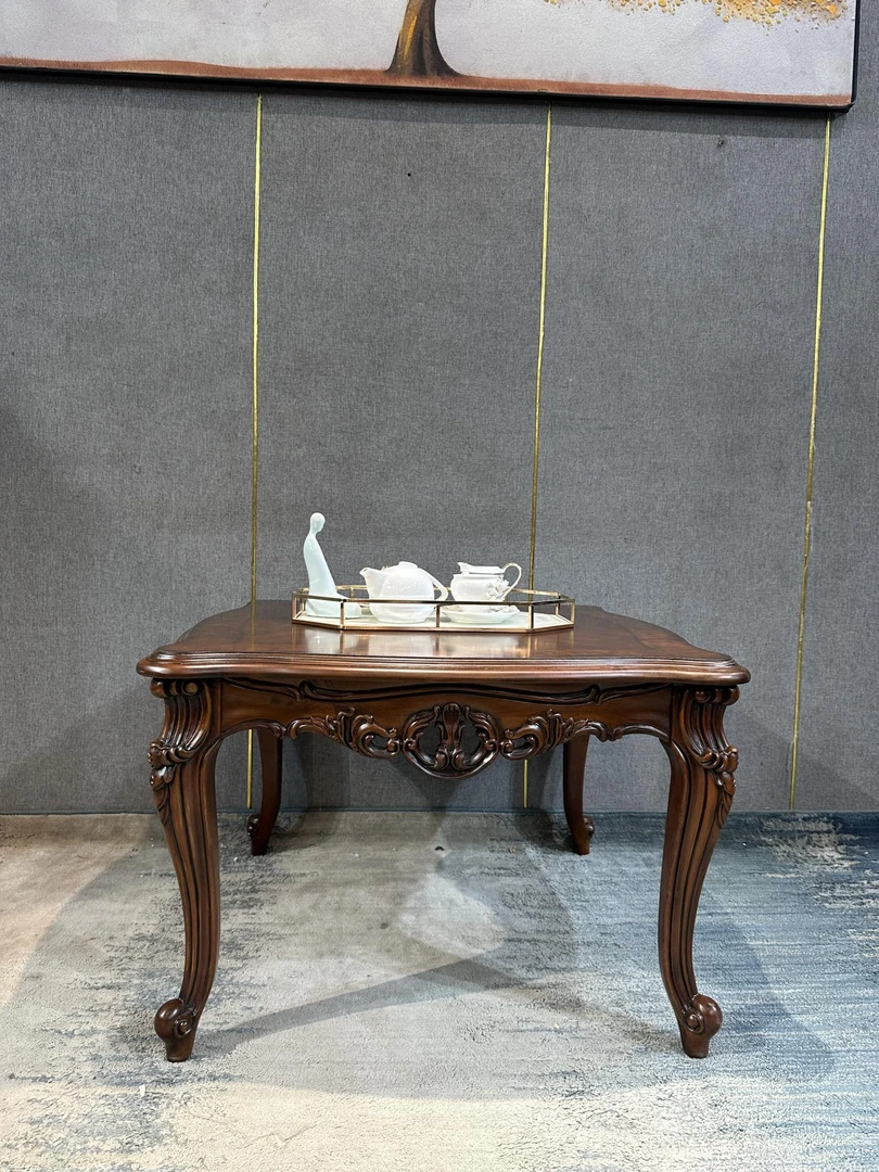 FJ125 方几 900*900*590 美式复古简约雕花茶几客厅家用边几