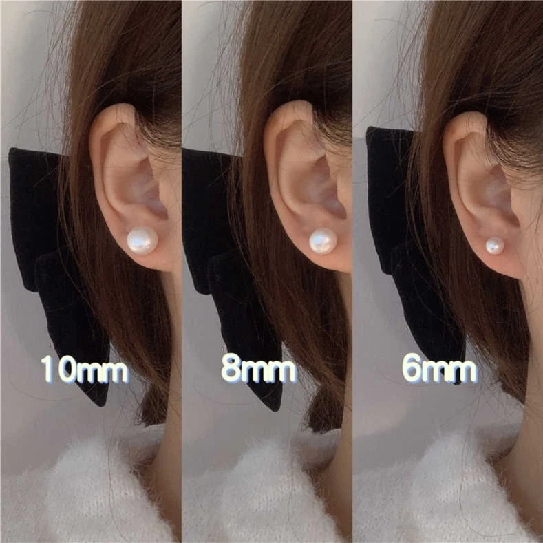 铜合金耳饰 养耳洞超好用的哦复古耳钉经典简约百搭气质白色时尚