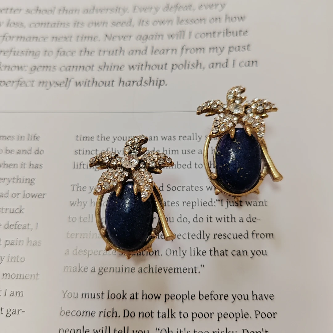 复古红色羽毛轻奢饰品 气质法式重工手工中古宫廷风素款轻奢