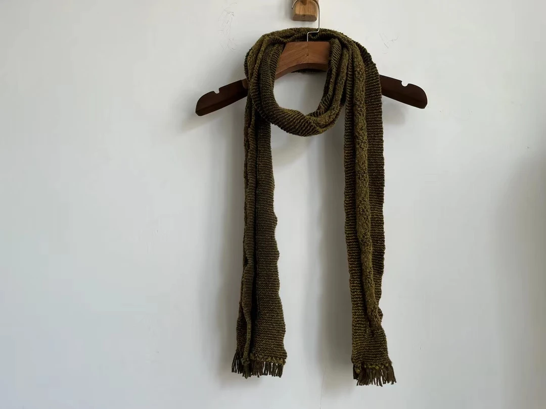 荼35375原创秋冬时尚百搭复古保暖休闲棉麻针织围脖披肩围巾女