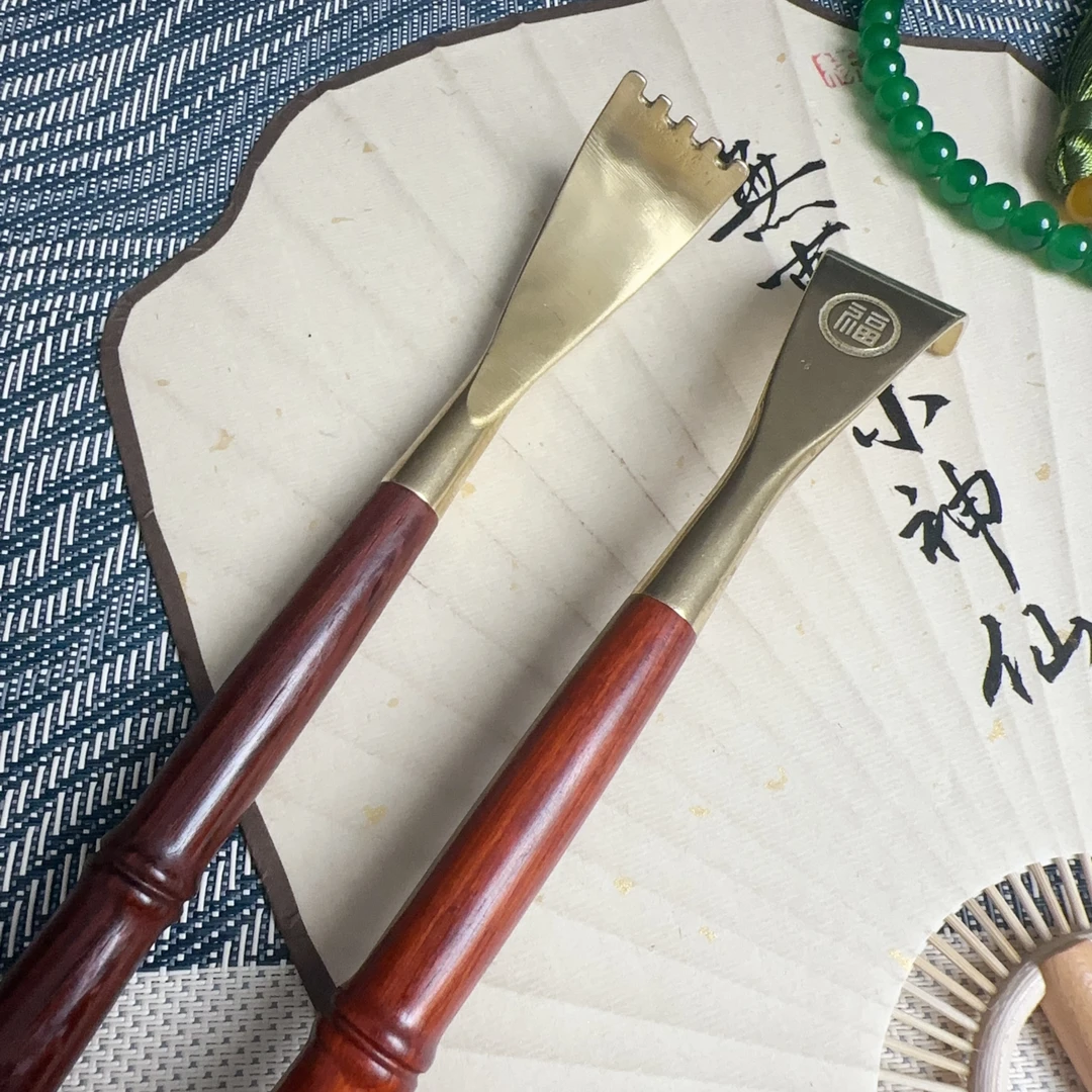 【山林间】手工铜头紫檀木家用老头乐木制摆件痒痒挠神器