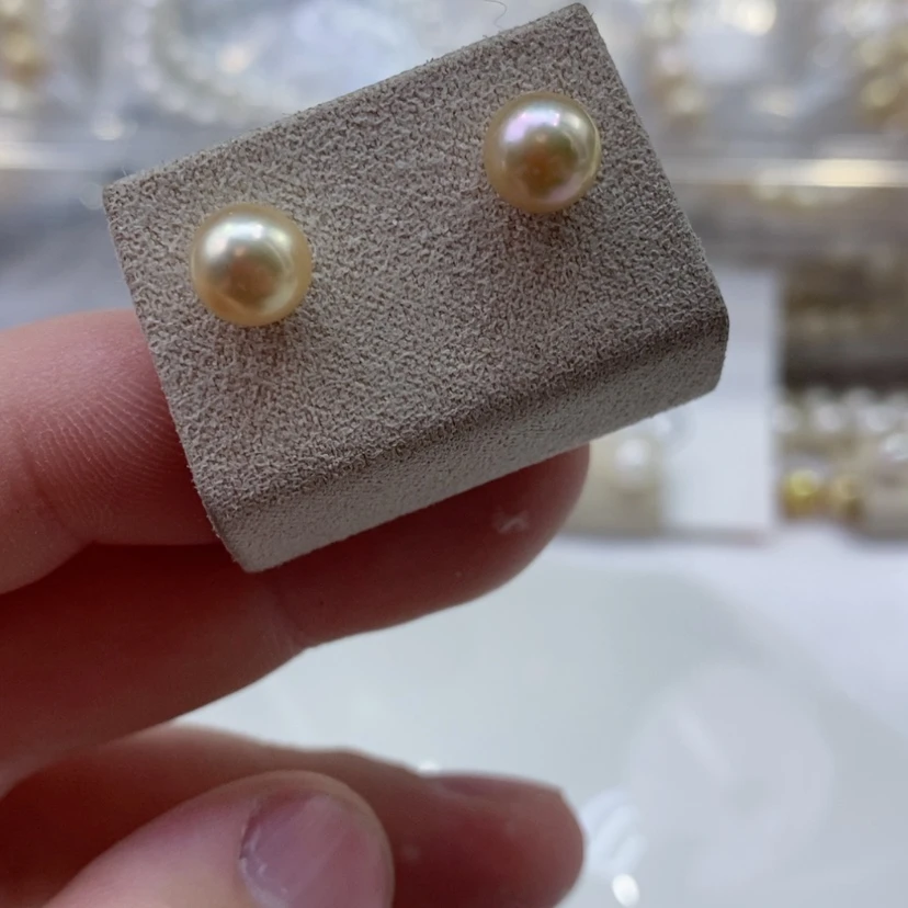 【闪购商品】海水珍珠耳饰18K金镶嵌