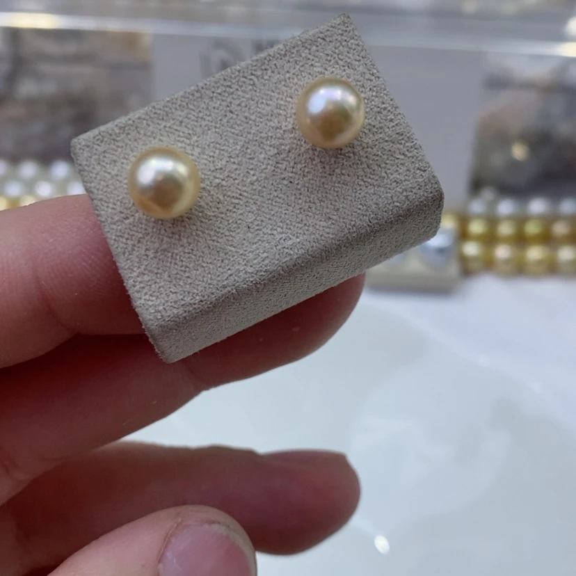 【闪购商品】海水珍珠耳饰18K金镶嵌