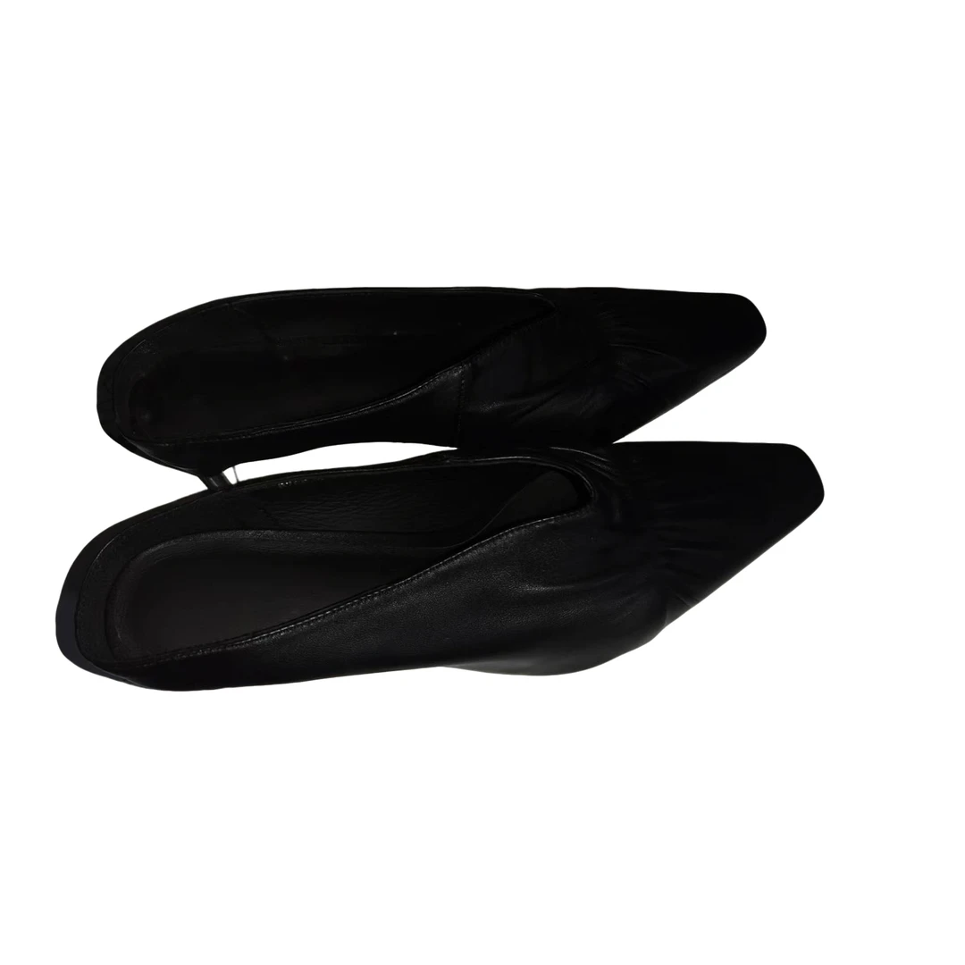 8766-2时尚百搭春夏秋真皮鞋托轻奢