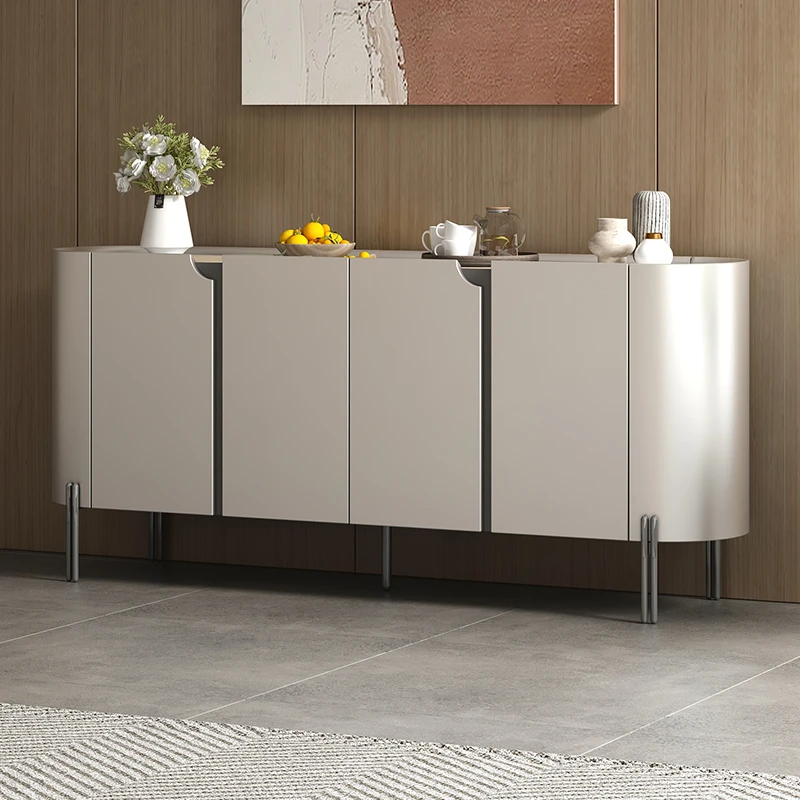 简约现代餐边柜家用收纳储物柜高颜值多功能餐边柜厨房碗柜茶水柜