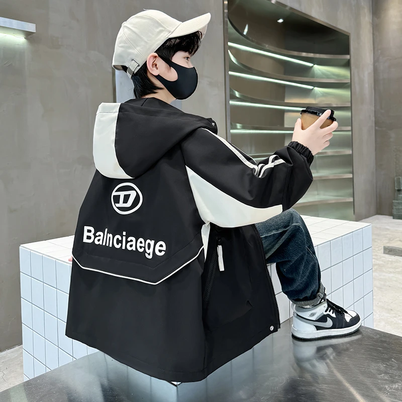 儿童装男童春装外套春秋款2024新款春季男孩中大童酷帅洋气派克服