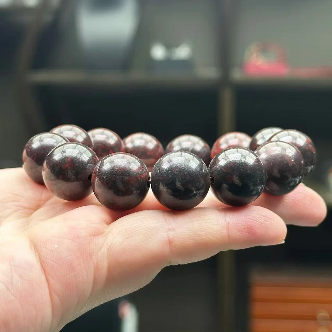 非金属玻璃手链 红伊丁手串16mm（多样性发一）-1FB00I