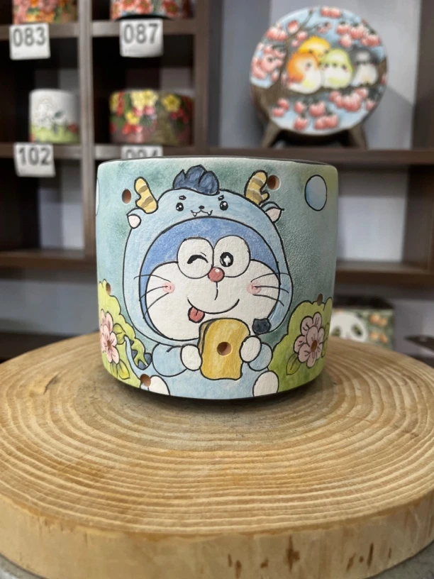 0032哆啦梦盆，高8.2内口7.8