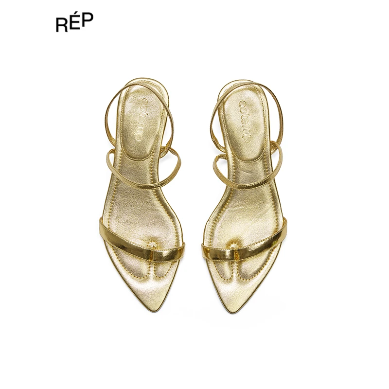 COTEMP设计师品牌尖头⼈字罗⻢凉鞋新款23PF TheREPUBLIQUE时尚