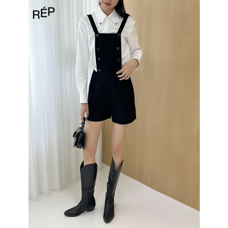 周年店庆ZHUU DA小众百搭显瘦十字分割背带裤22TheREPUBLIQUE福福