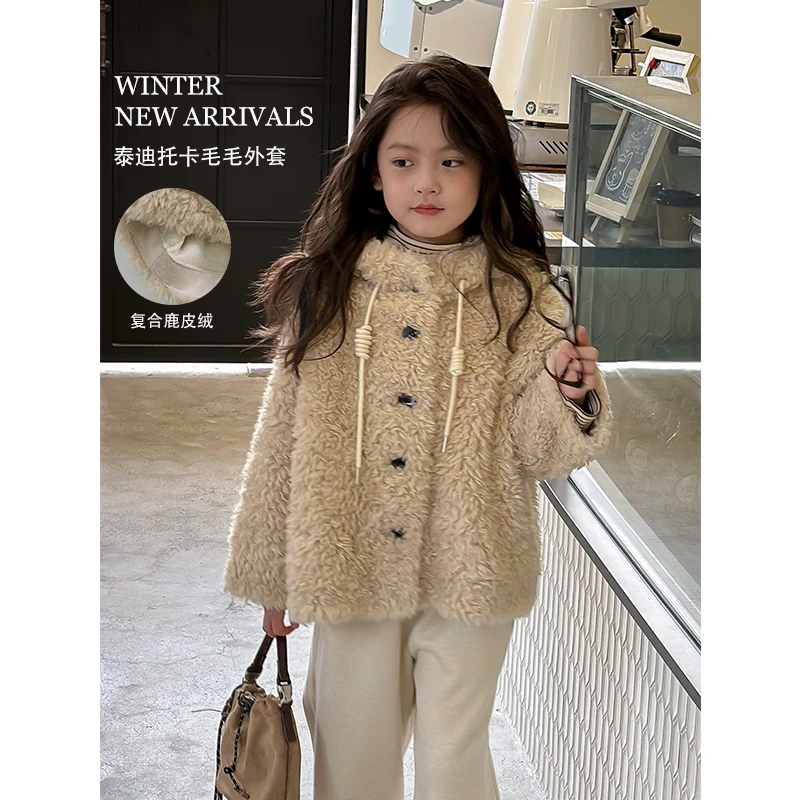 麦麦秋【现货-泰迪托卡】泰迪毛复合鹿皮绒女秋冬皮毛一体DB242168