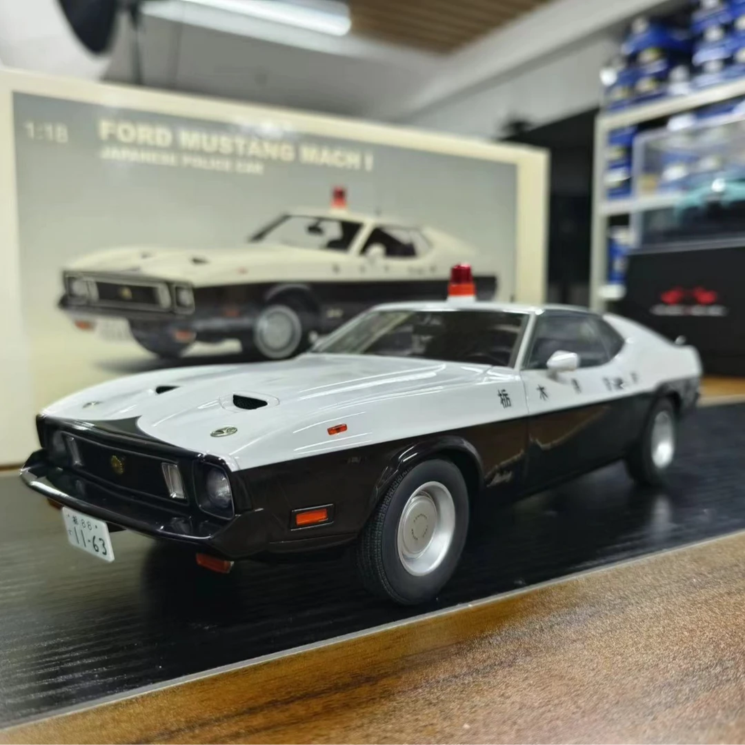 autoart 1/18 合金全开汽车模型 福特 野马 Mustang mach1 警车
