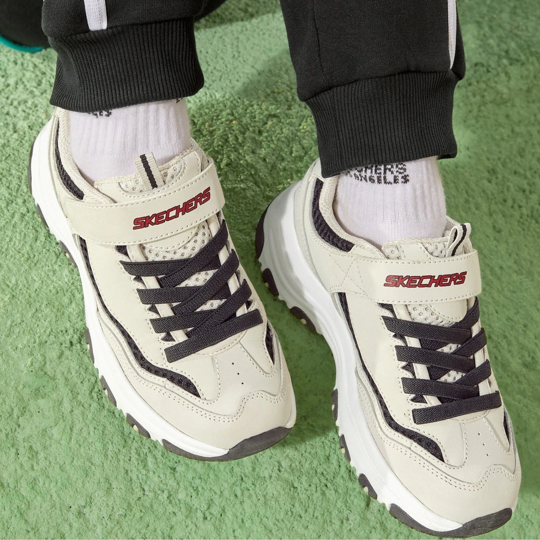 Skechers斯凯奇男大童新款魔术贴透气防滑缓震休闲运动鞋8701650L