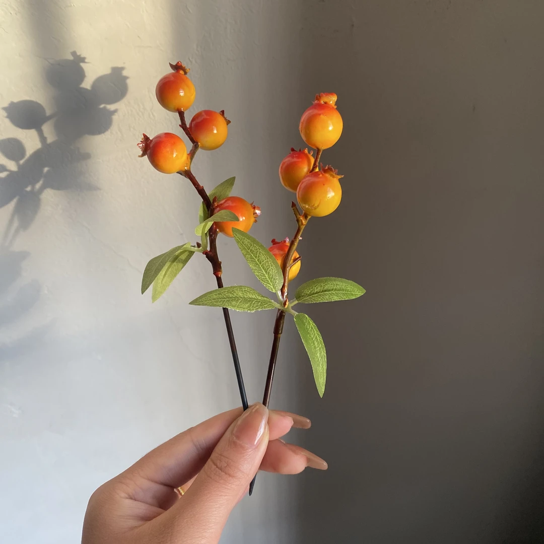【小石榴】花枝古风汉服配饰