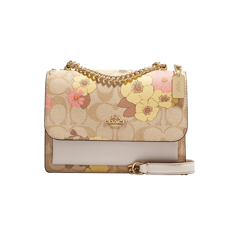 COACH/蔻驰时尚Klare迷你风琴包翻盖链条单肩包C68412香港直邮