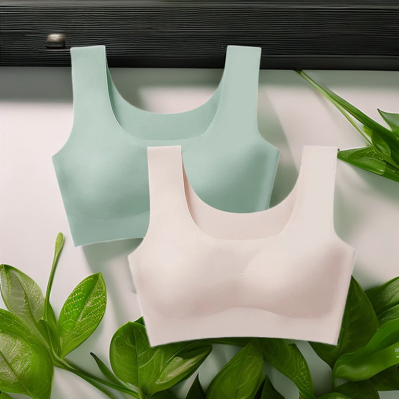 无尺码无痕内衣女聚拢美背心运睡眠文胸罩无钢圈女士一片式大码