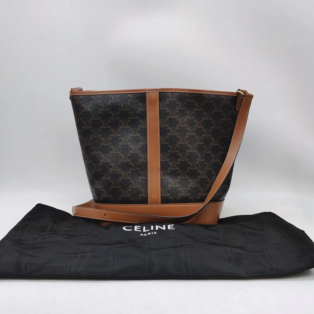 95新 Celine/思琳 仓库好价 老花水桶中号