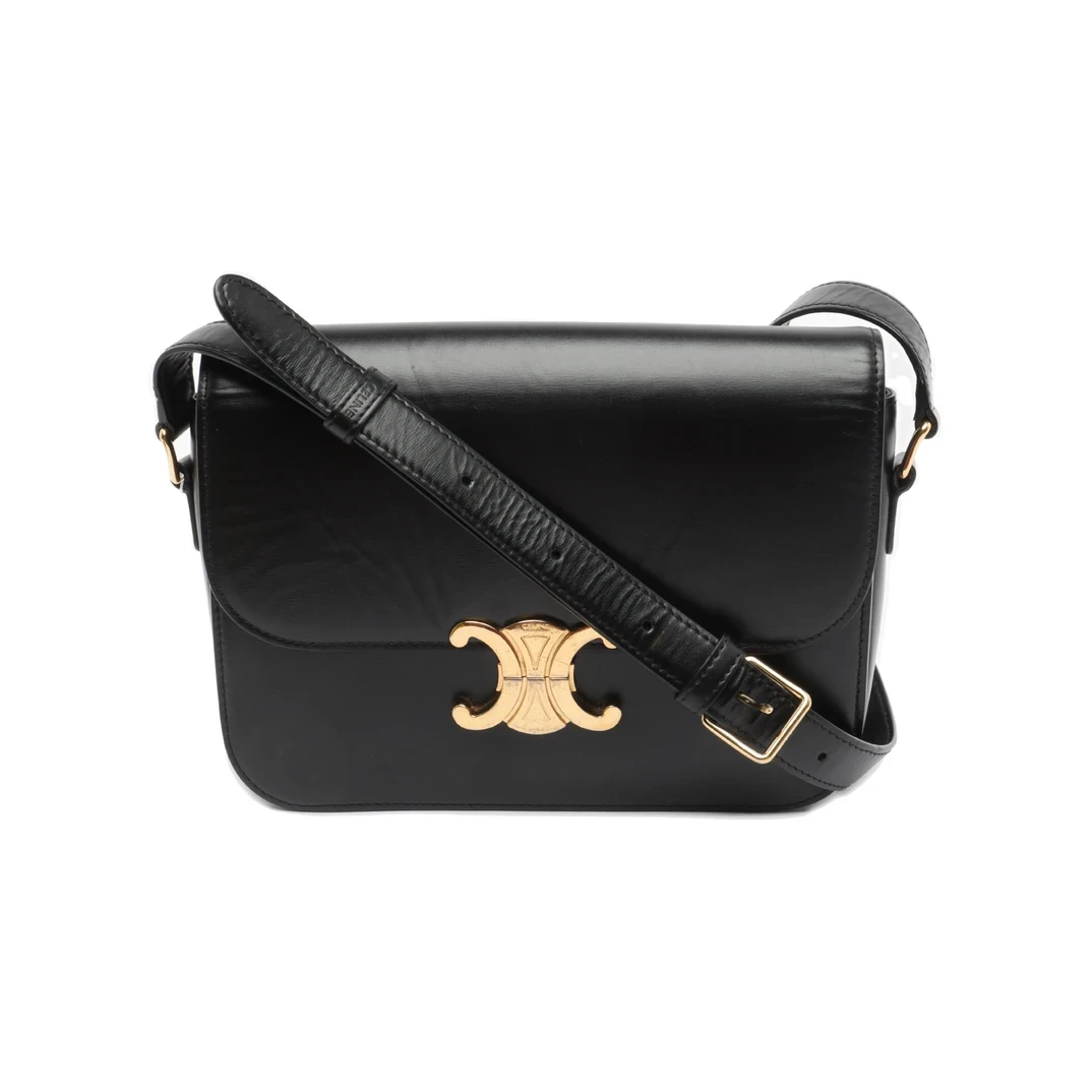 99新 Celine/思琳 梅梅放漏 Celine 黑色单肩包