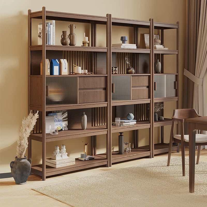 木屋记大容量实木新中式展示柜分类摆件客厅茶室茶叶柜摆放架子