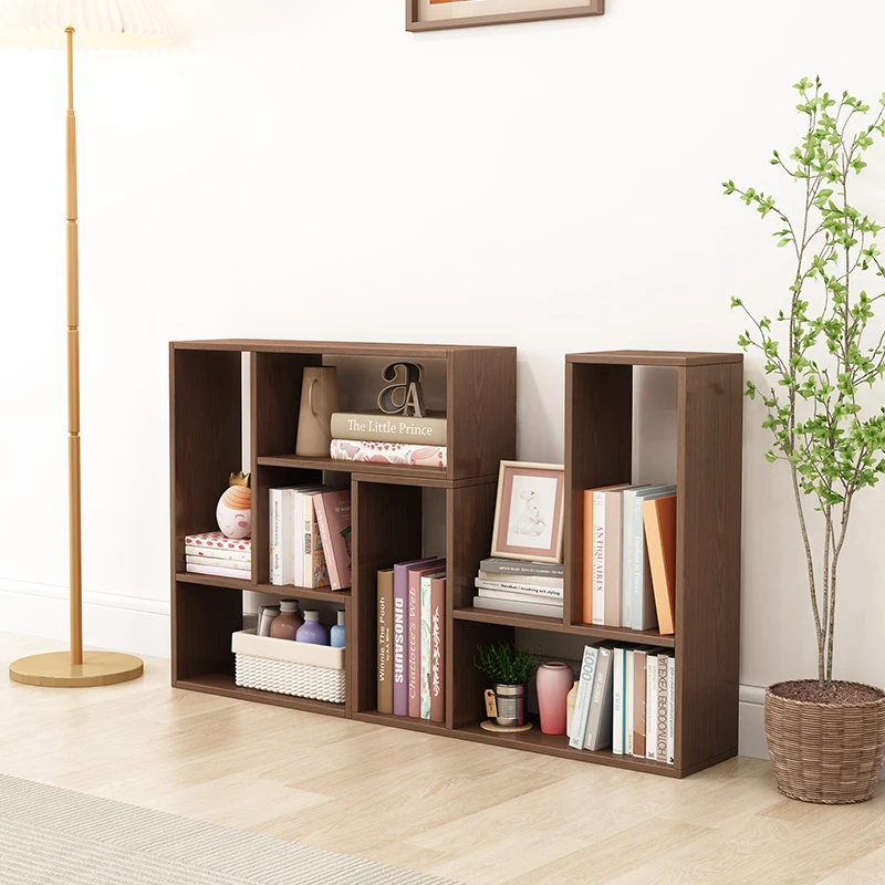木屋记01书架落地置物架家用客厅收纳储物简易自由组合格子柜