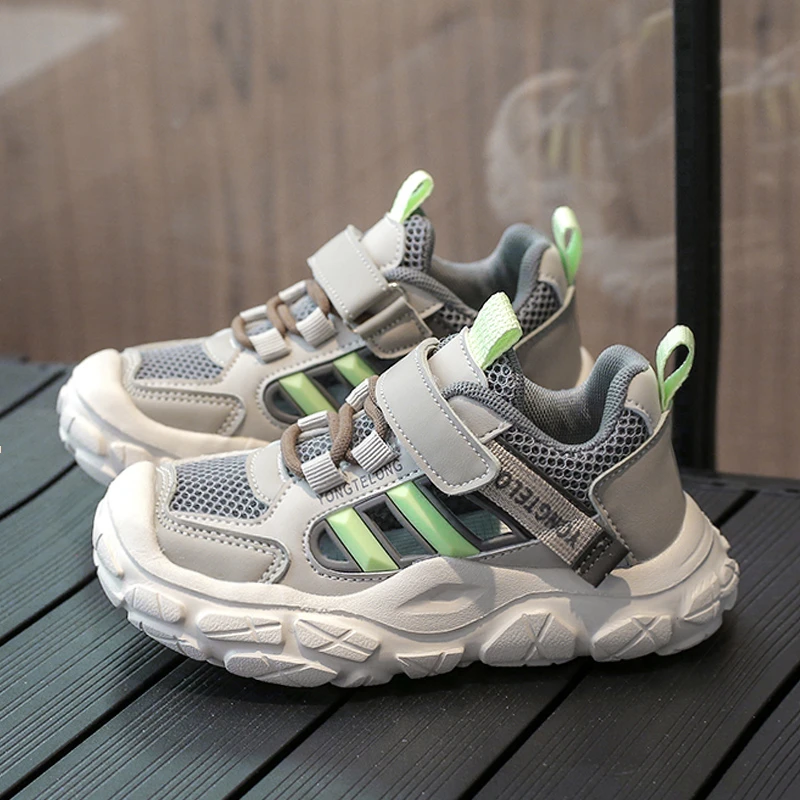 ABC镂空儿童运动鞋中大童老爹凉鞋男童鞋子网面透气夏季2024新款