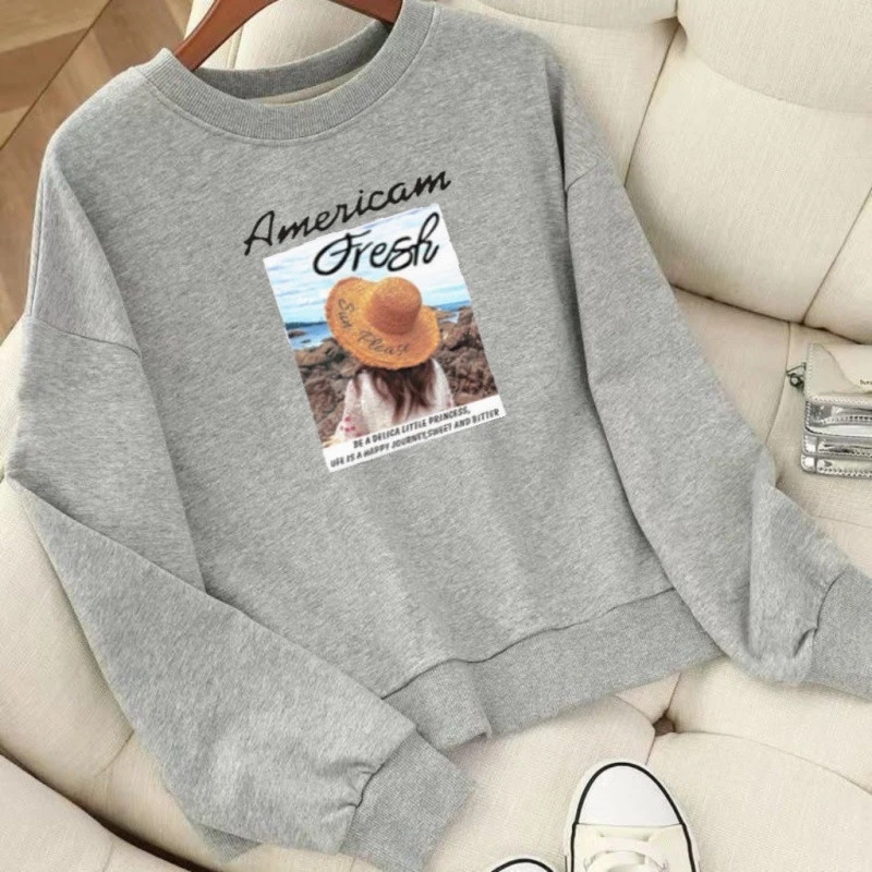 371-380 新款卫衣女装修身时尚百搭