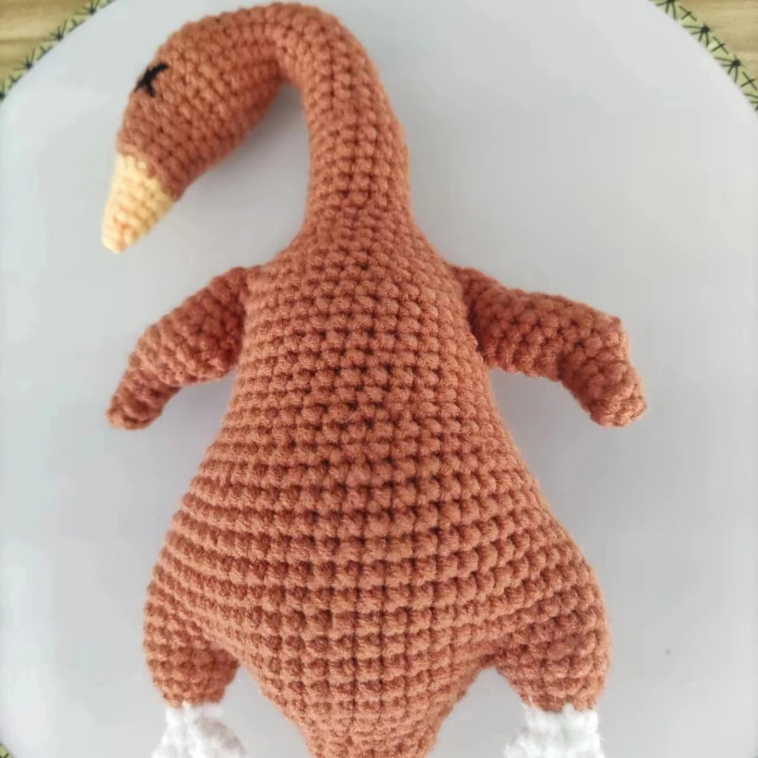 手工毛线钩织diy搞怪大鹅系列玩偶烤鹅玩偶大白鹅玩偶成品