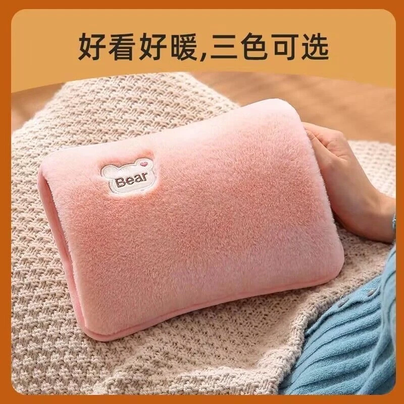冬季水袋冲水注水灌水加厚暖水袋丝光可爱暖手热敷防爆可爱暖水袋