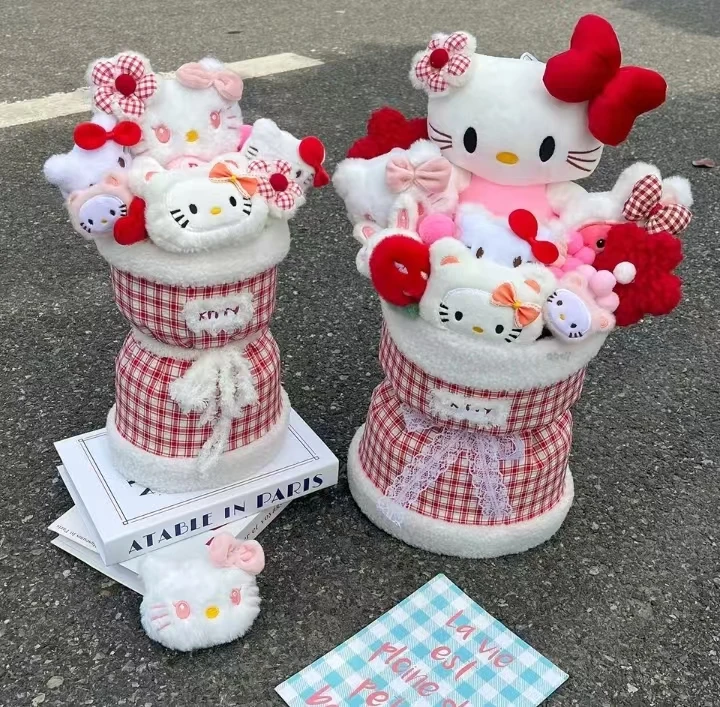 Kt小猫玩偶花束少女心可爱毛绒公仔玩偶花束生日礼物送女友闺蜜