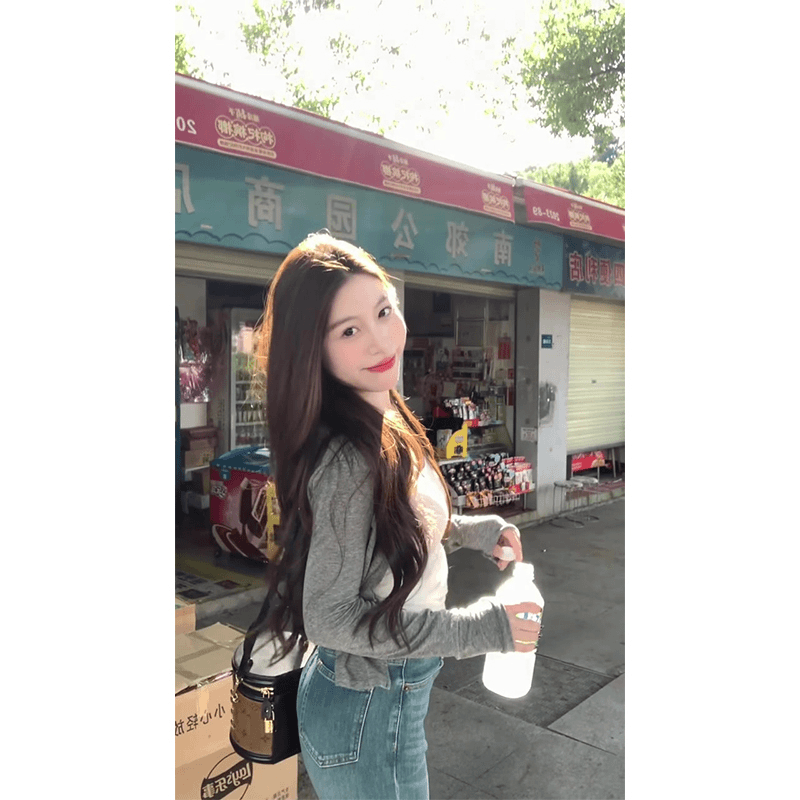 2024新款女士秋季法式气质修身显瘦针织开衫上衣高腰显瘦牛仔裤