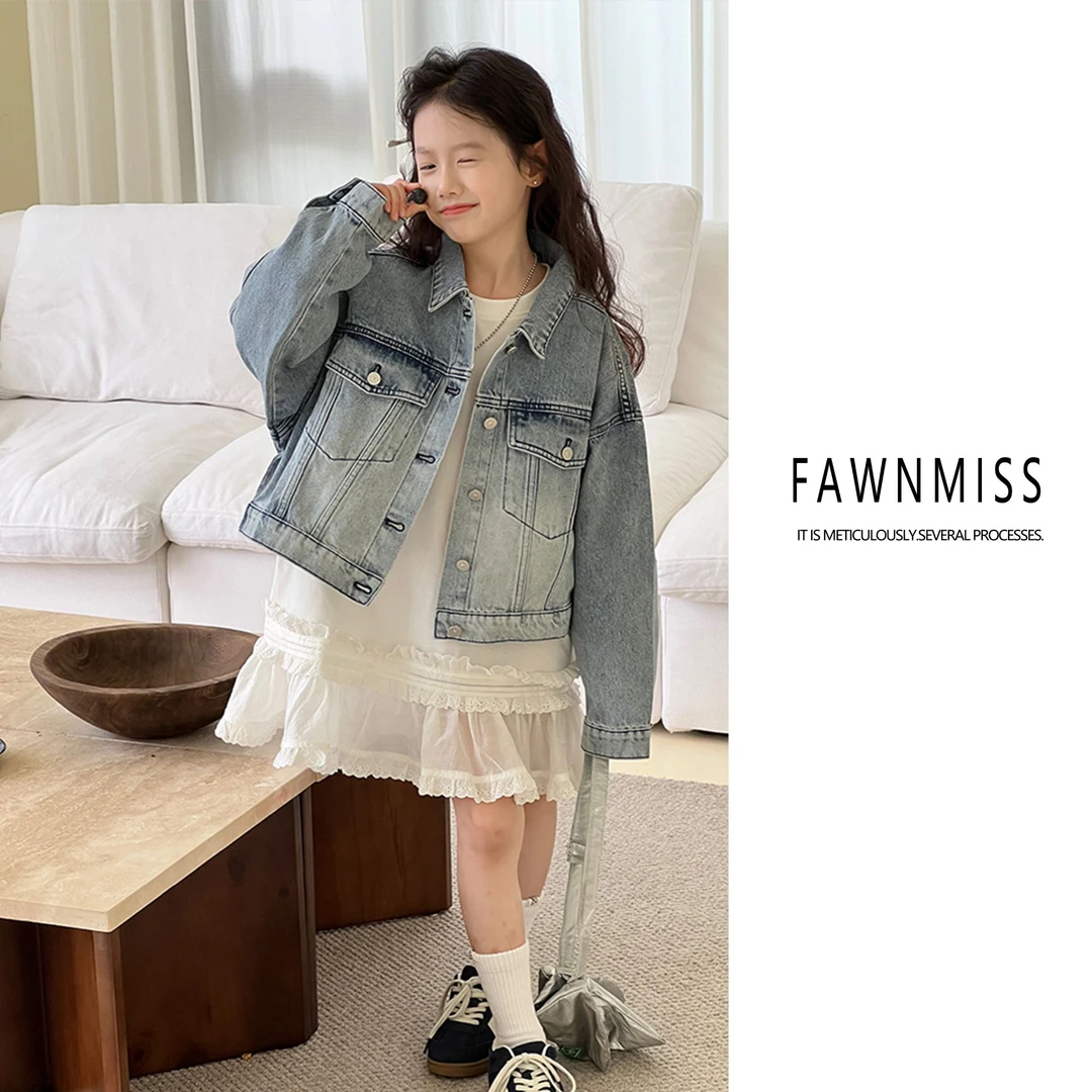 【甜美公主】女中大童2024秋季亲子韩系简约宽松时尚套装QK1181