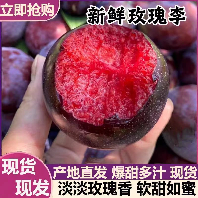 【纯甜】新鲜玫瑰血丝李当季黑布林时令水果红肉李非三华李整箱包邮