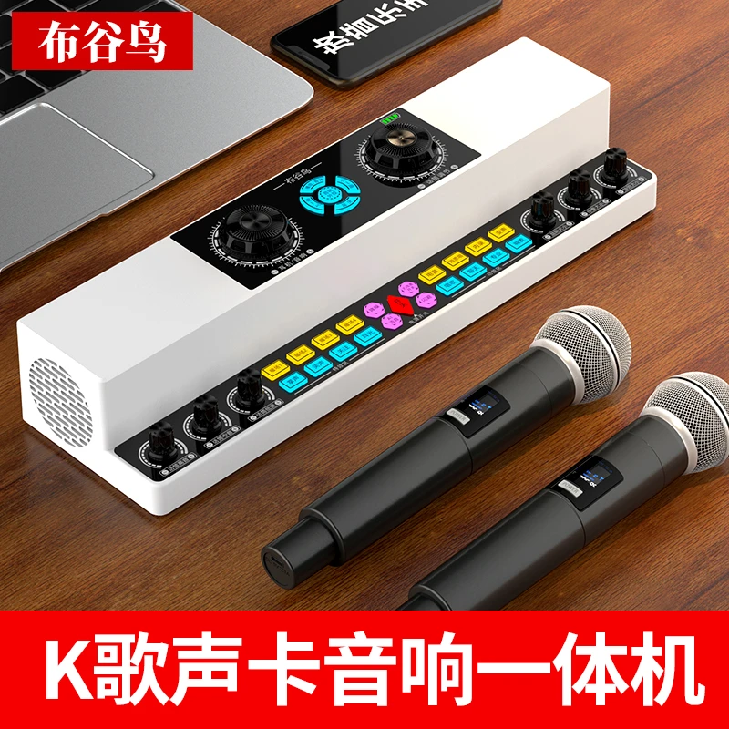 【AI语音版】布谷鸟Y6 声卡音响一体机唱歌直播专用无线家庭K歌音箱