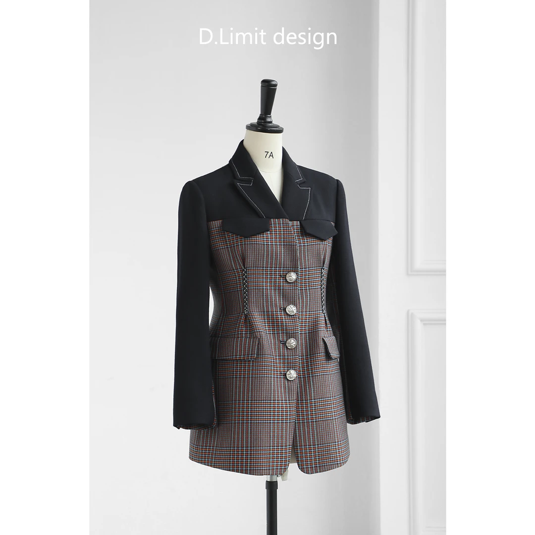 【D.Limit design】英伦风格纹明线短外套（7）DL